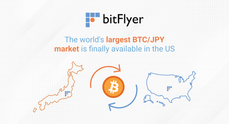 BTC/JPY market is available on bitFlyer US
